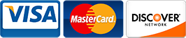 We Accept Major Credit Cards